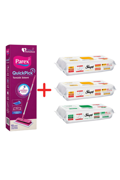 Parex Pachet promoțional Mop QuickPick + 3x Șervețele umede Sleepy Easy Clean...