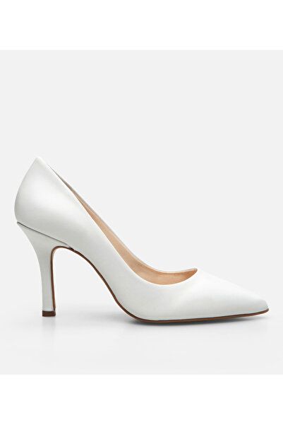 Hotiç Stiletto alb din piele de damă