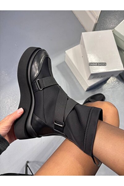 dabab shoes Ghete sport pentru femei Adrinal, cu talpă plată, detaliu cu bare...