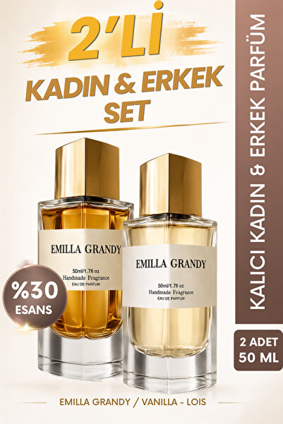 EMILLA GRANDY VANILLA & LOIS 2’li Özel Set | 50 ml Kadın & Erkek EDP | Gurme ...