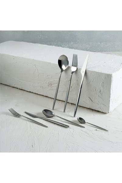 Aryıldız Qubra Prestige Matte 84 Piece Cutlery Set for 12 Persons