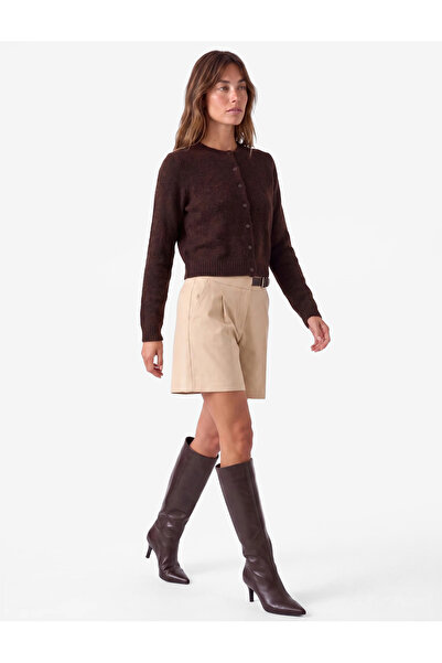 Koton Regular Fit Viscose Mini Shorts with Belt Detail and Pockets