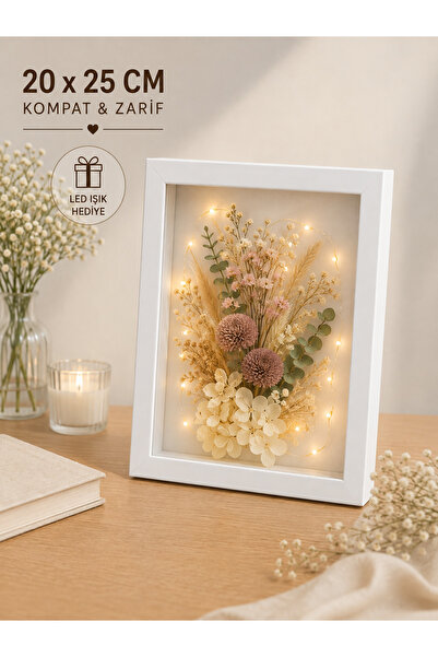Sevcan sanat atölyesi 20X25X3 Glass Deep Memory Keepsake Frame - Rose Promise...