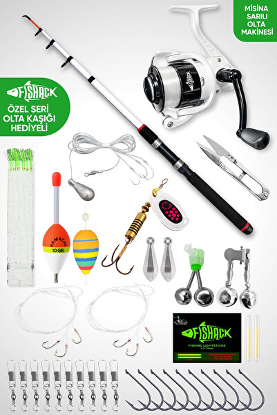 Fishack 35 Parça Tam Takım Olta Seti - 300cm Kamış 40-80GR / 40'lık Makine (G...
