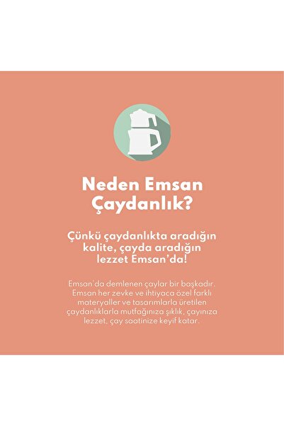 Emsan Soft Midi İndüksiyon Tabanlı Çaydanlık Takımı 1.0-1.8Lt