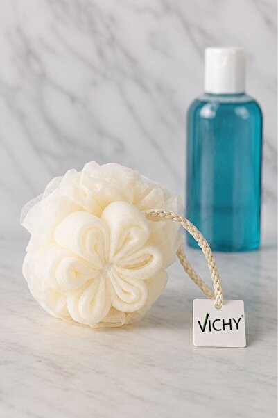 VICHY Daisy Patterned Bath Washcloth White Vch-6577 60 Gr