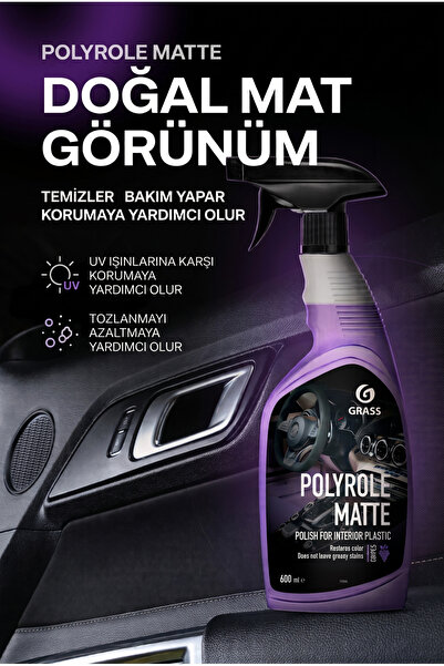 GRASS Matte Torpido & Gösterge Paneli Temizleyici Parlatıcı, Üzüm Kokulu Mat ...