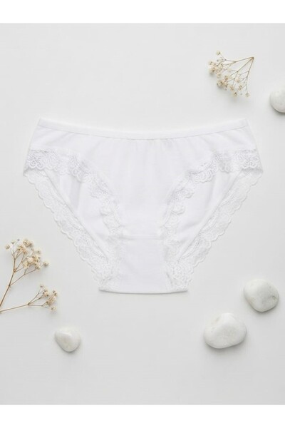 AZOSEV Cotton Dentelli White Panties 3-Pack
