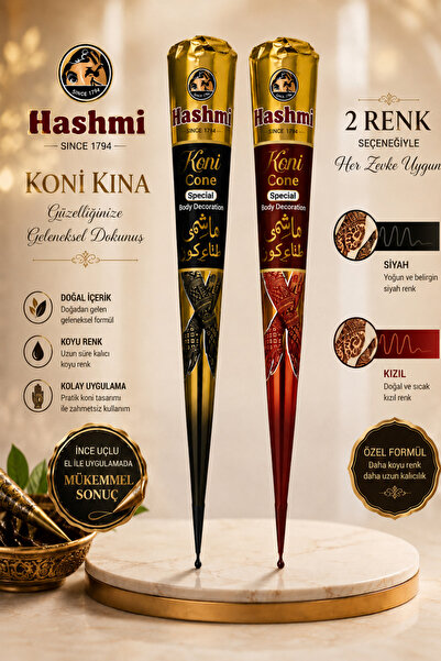 hennadibace 2'li 2 Renk Külah Hint Kınası - Henna Cone Tattoo Henna Stencil -...