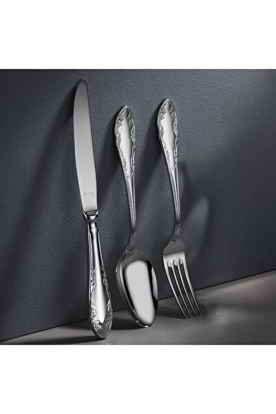 Aryıldız Kariye Antique Series 84 Piece Cutlery Set for 12 People