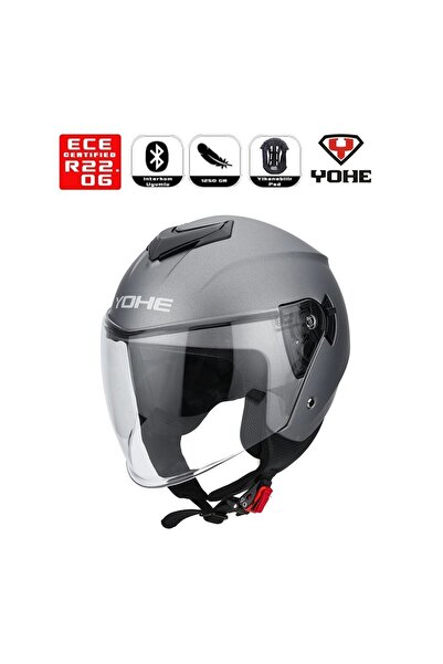 Yohe MOTOSİKLET KASKI 852-MATT-SOLID-TITANIUM