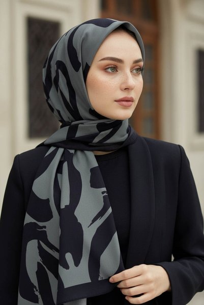 Vissona Șal anti-petă cu model KREP FIRÇA DARBİŞ, culoare gri, 75x195