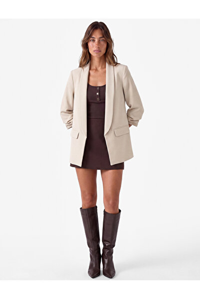Koton Krep Kumaş Şal Yaka 3/4 Kollu Blazer Ceket