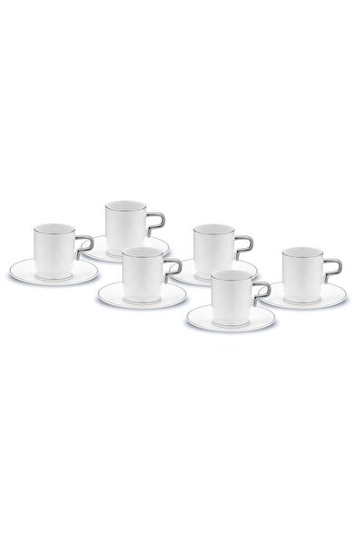 Jumbo Merse 6 Kişilik Kahve Fincan Takımı Platin