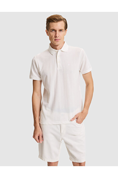 Pierre Cardin White Slim Fit T-Shirt 50302608-Vr013