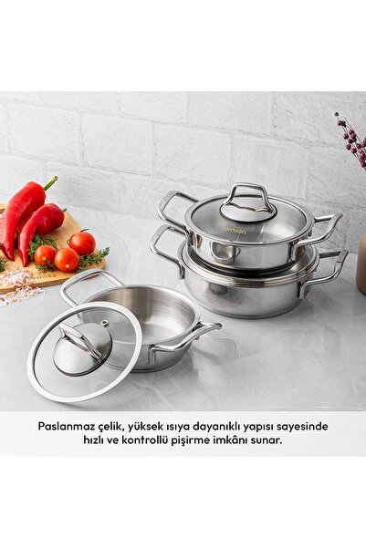 Emsan Demre 6 Parça Çelik Sahan Set