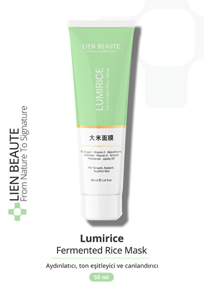 Lien Beaute Lumirice Fermente Pirinç Peeling Etki Maske Aydınlatıcı Ton Eşitl...