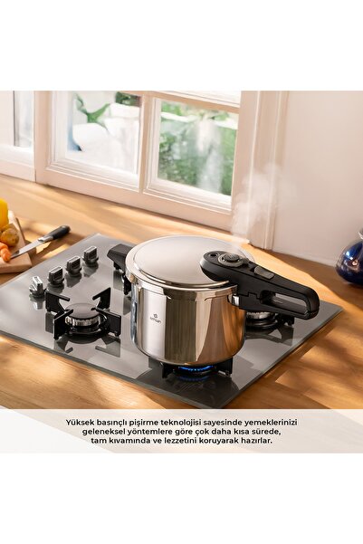 Emsan Fast Cooker Çift Emniyetli Düdüklü Tencere 4+6 Lt