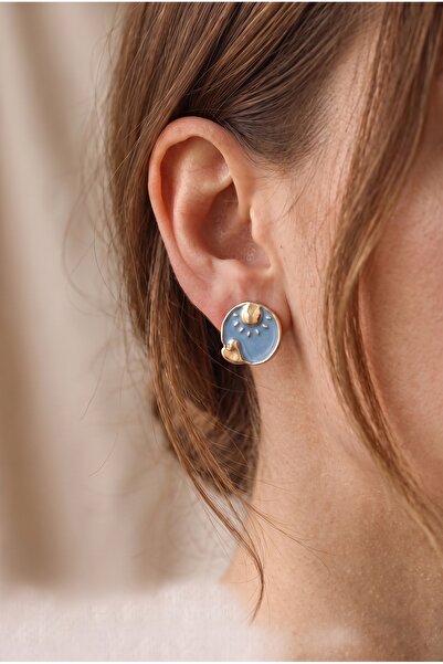 Glaren Day and Night Gold Color Women's Earrings