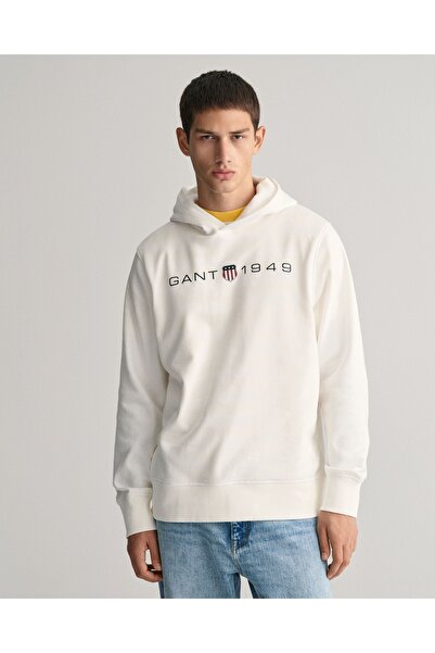 Gant Kapşonlu Baskılı Grafik Kapuzensweatshirt