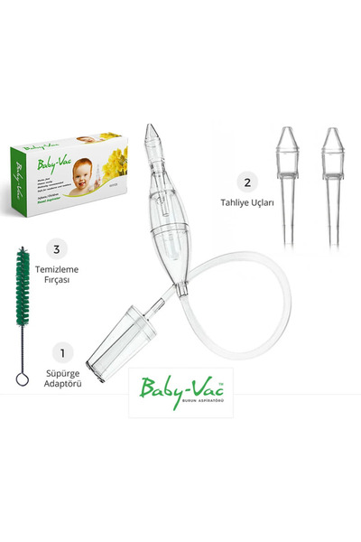 Baby-Vac Burun Aspiratörü Elektrik Süpürgesi İle Çalışır.