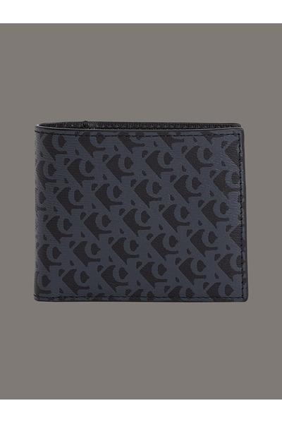 Calvin Klein Black Men's Leather Wallet Matte Billfold W/Coin