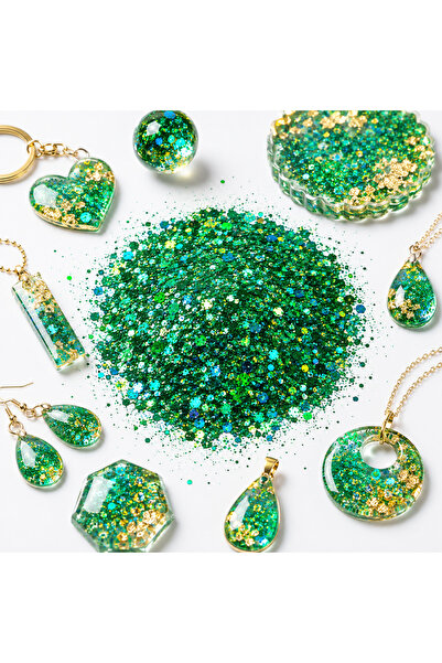 cnk craft shop Chunky Glitter 4gr Holografik Epoksi Reçine Tırnak Makyaj Glit...