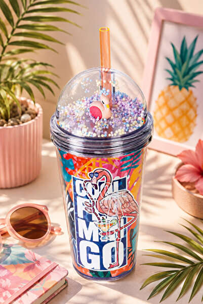 Emofom Lively 600 ml Children's Cup with Straw and Double Layer