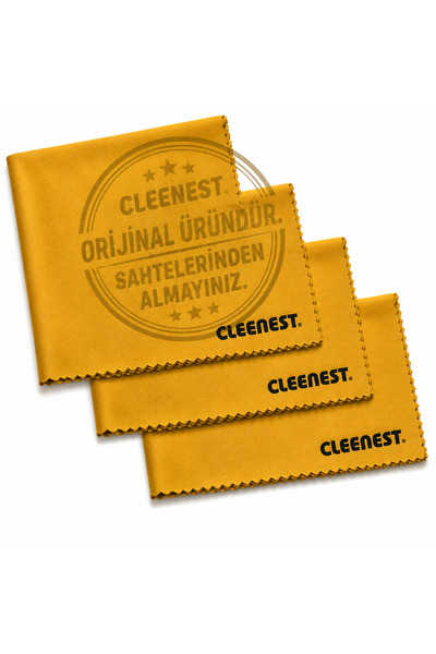 Cleenest A Kalite Microfiber Gözlük Güneş Gözlüğü Camı Temizleme Bezi 4 Adet ...