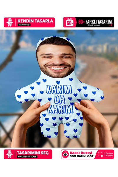 Motto Gift Karım Da Karım Kişiye Özel Fotoğraflı Peluş Oyuncak Yastık - 25cm ...