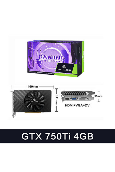 Choice بطاقة رسومات GTX 750Ti بسعة 4 جيجابايت من MLLSE، ذاكرة GDDR5 بسعة 128 ...