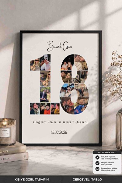 Bugucreative Kişiselleştirilmiş 15 Fotoğraflı Kolaj,Kişiye Özel Hediye,Duvar ...