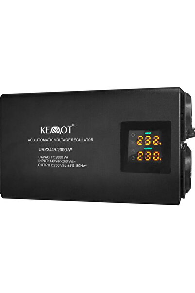 Kemot Voltage stabilizer URZ3439-2000, 2000VA, 1400W, 230 V, Black