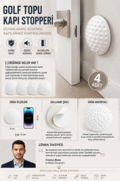 Transformacion Μοντέλο μπάλας γκολφ Door Stopper - 4 Τεμάχια 721172