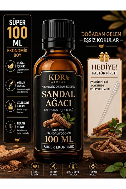 kdr natural Sandal Ağacı Uçucu Yağ Buhurdanlık Yağı Difüzör Esans Oda Kokusu ...