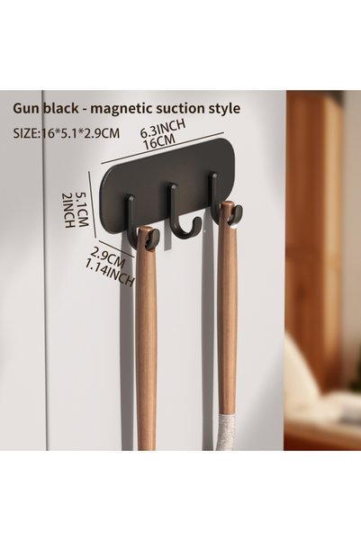 choice2 Black A0104A Refrigerator Magnetic Hook, Household Key, Soup Spoon, W...