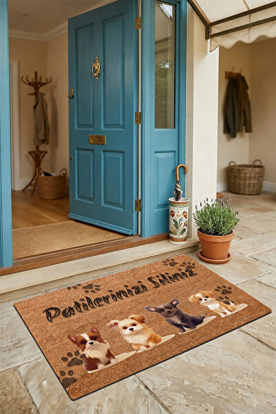 Valerine Life Câini drăguți Quad Wipe Your Paws Covoraș pentru ușă 45x70cm