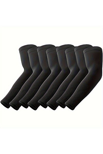 Choice1 4pairs black 1/4pairs Ice Silk Sleeves Breathable Anti-UV Cycling Run...