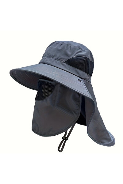 Choice Gray Summer Sun Hats UV Protection Outdoor Hunting Fishing Cap For Men...