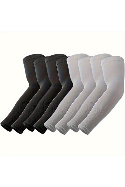 Choice 2 black 2 grey 1/4pairs Ice Silk Sleeves Breathable Anti-UV Cycling Ru...