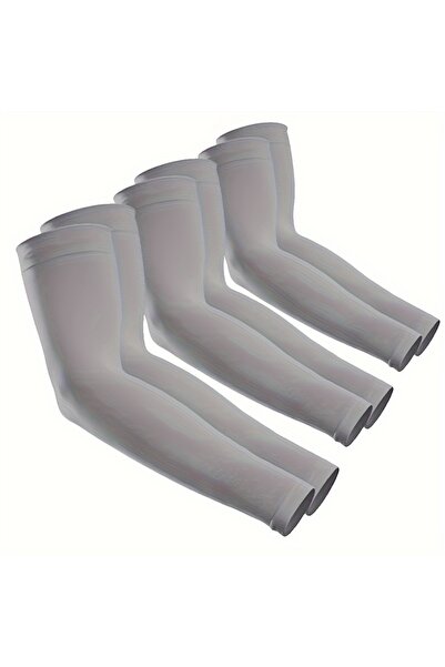 choice2 Grey 3 Pairs Unisex Sun Protection Arm Sleeves Breathable Cooling Arm...