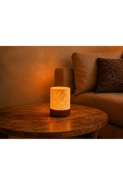 Nebron Çiçek Desenli Şık Mumluk/ Dekoratif Tealight Mumluk/ 11x7,5 CM/ Çiçek ...