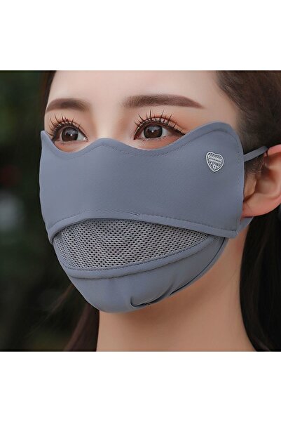 Choice1 dark grey Ice Silk Face Mask Anti-UV Breathable Mesh Cycling Hiking F...