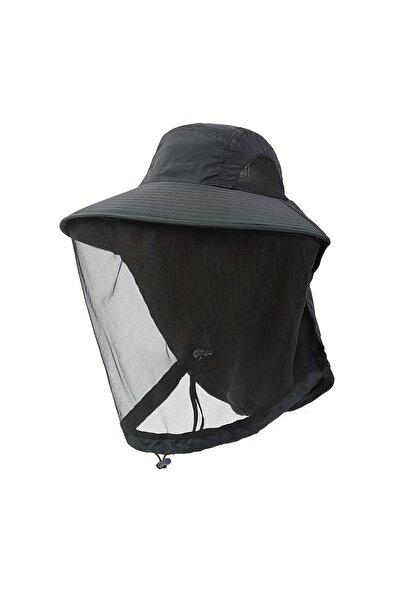 Choice5 black UV Protection Hat with Face Mask Breathable Insect Protection W...