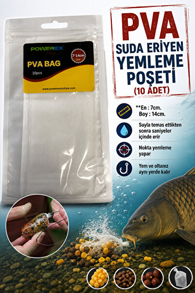 POWEREX Pva Suda Eriyen Yemleme Poşeti 70x140mm (10 ADET)