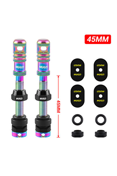 Choice5 45mm Colorful MUQZI Tubeless Presta Valve Stem 45/55/65/75/85/100mm S...