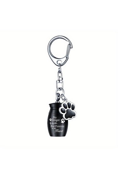 Choice1 Black Pet Urns Keychain Dog/Cat for Ashes Cremation Jewelry Paw Print...