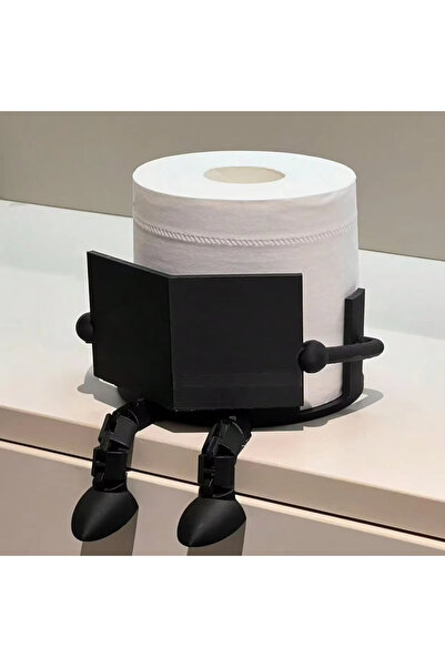 Choice1 black Creative Toilet Paper Holder Stand-Fun Sitting Posture Design, ...