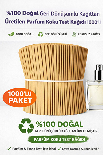 Orbak Kağıtçılık Doğal Geri Dönüşümlü Kağıttan Üretilen Parfüm Koku Test Kağı...