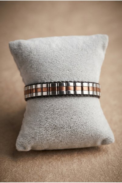 ZGNOVA Hematite Handmade Design 2-Piece Bracelet